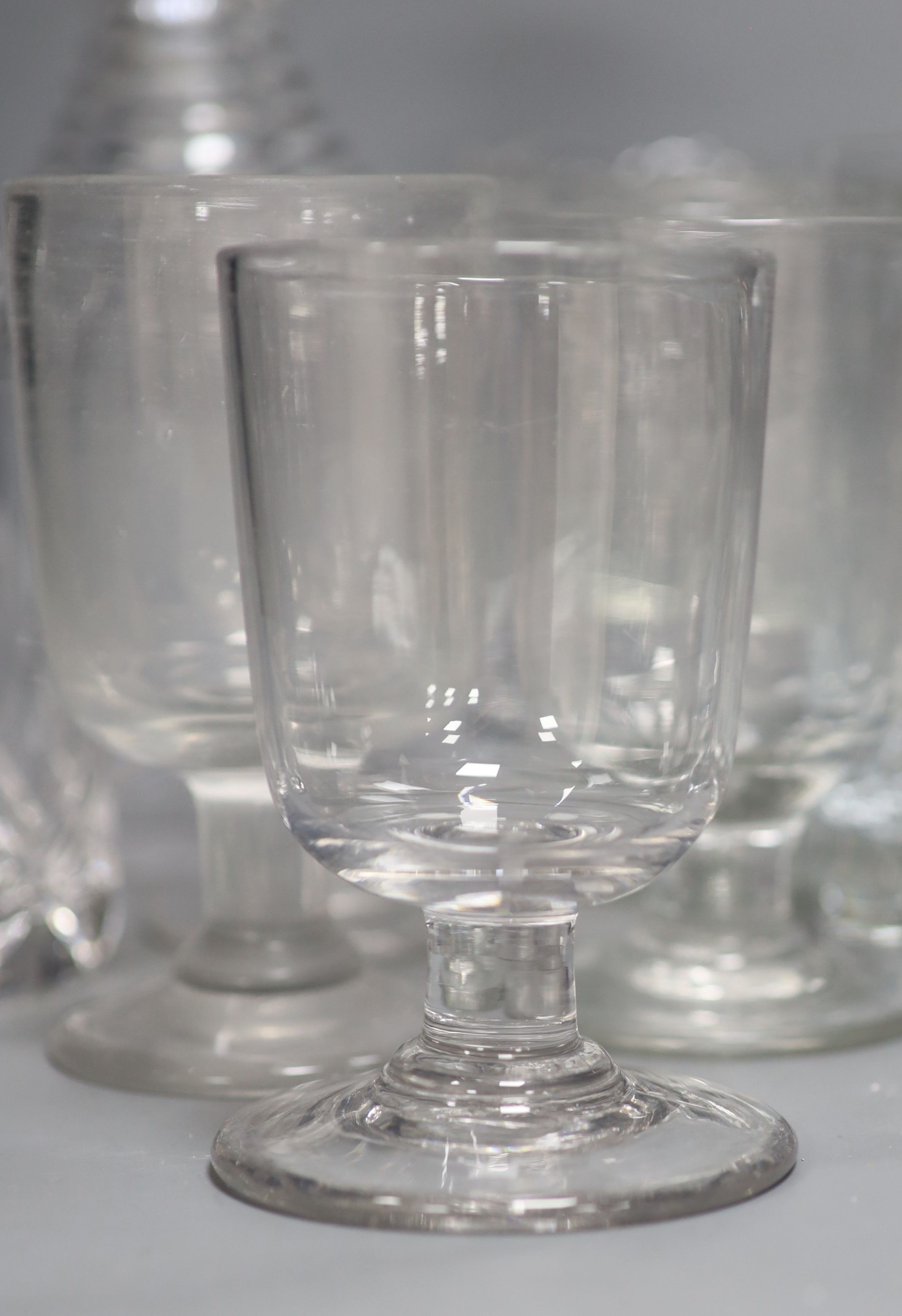 A quantity of glass including Regency decanters